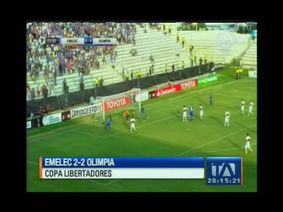 (Goles) Emelec empata 2-2 con Olimpia en Manta