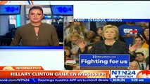 Hillary Clinton se pronuncia tras liderar primarias en Misisipi por el partido demócrata