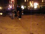 Drunk Guy Pukes in Amsterdam