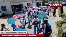 Políticos encabezaron marcha de solidaridad a favor de Gladys Tejeda