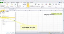 MS Excel 2010 / How to filter by color (by formatting)