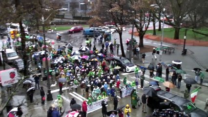 Seattle St. Patrick's Day Parade Trumpets March 12, 2011