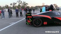 Ferrari FXX Evoluzione Clearing Its Throat On Track At Twilight