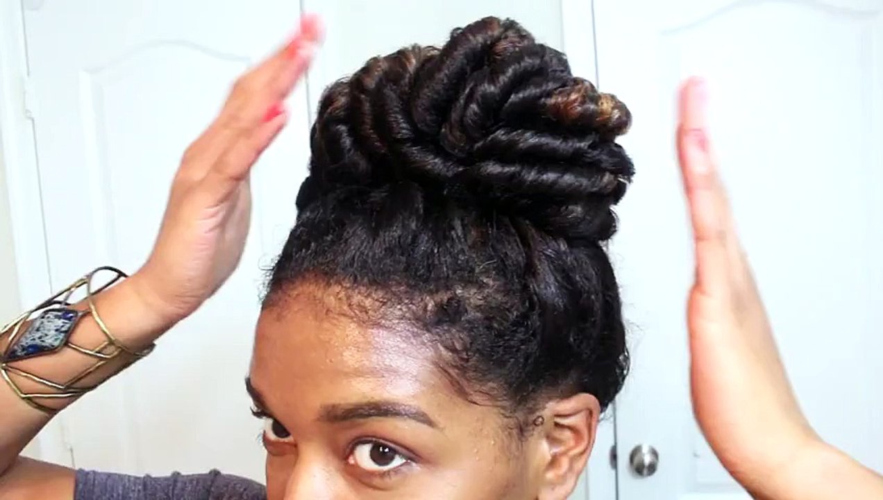 Perfect Curl Bun - Easy Heatless Natural Hairstyle -Naptural85