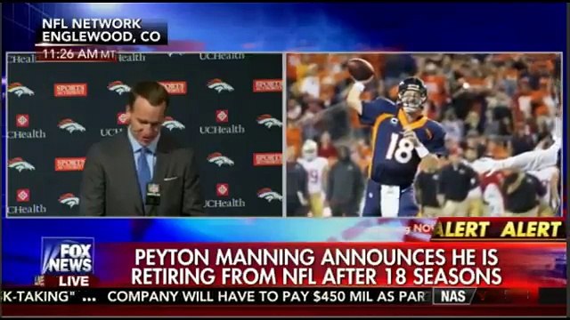 Peyton Manning Emotional Retirement Speech Press Conference Peyton Manning Retires