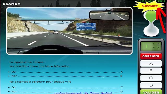 Passer Examen :) Code de la Route France 2015 Gratuit Conduire 40 Question N.1 - Condidat Libre