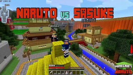Minecraft- Naruto Mod-Naruto vs Sasuke-