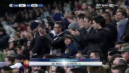 Real fans a standing ovation when Totti came