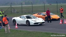 Ferrari 458 Speciale vs Murciélago LP670-4 SV vs 991 Turbo vs McLaren 12C