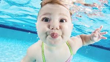 bABY SWIMMING - ONE YEAR AND NINE MONTHS BABY