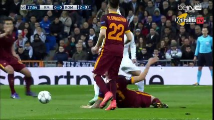 جميع ما قدمه محمد صلاح في مباراة ريال مدريد وروما بتاريخ 08-03-2016 دوري أبطال أوروبا