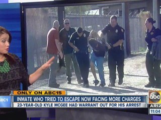 Inmate who tried to escape now facing more charges