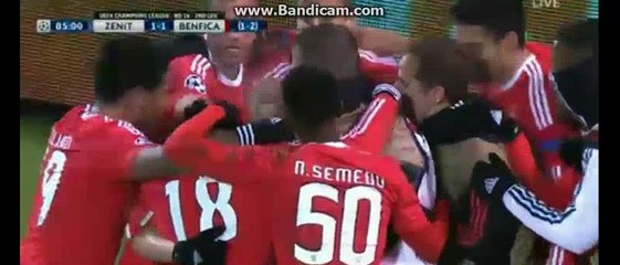 Nicolas Gaitan 1:1 HD - Zenit Petersburg - Benfica - 09-03-2016