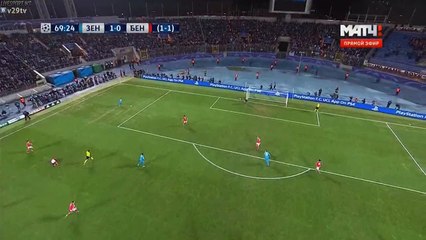 Hulk Goal - Zenit Petersburg 1 - 0 Benfica - 09-03-2016
