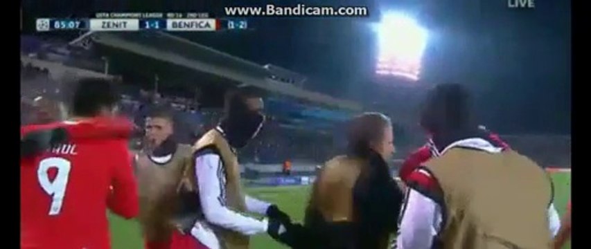 1-1 Nicolas Gaitan | Zenit Petersburg - Benfica 09.03.2016 HD