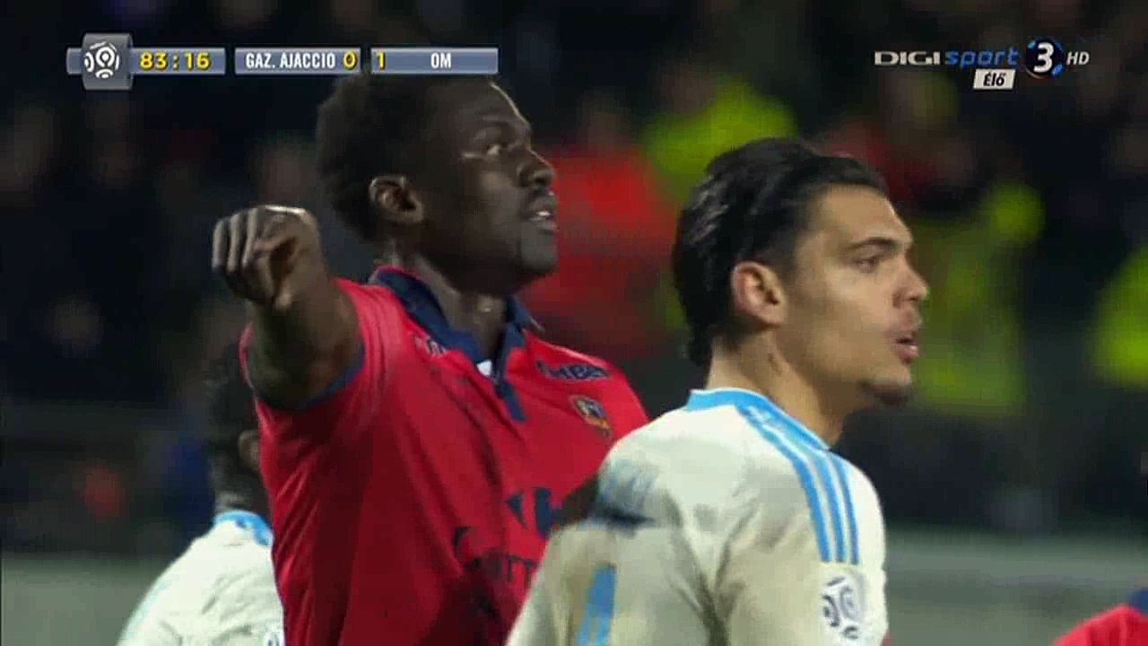 Mohamed Wael Larbi Goal - GFC Ajaccio 1 - 1 Marseille - 09-03-2016