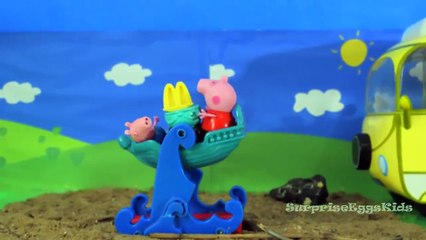 Свинка Пеппа и Джордж катаются на лодке Mcdonalds