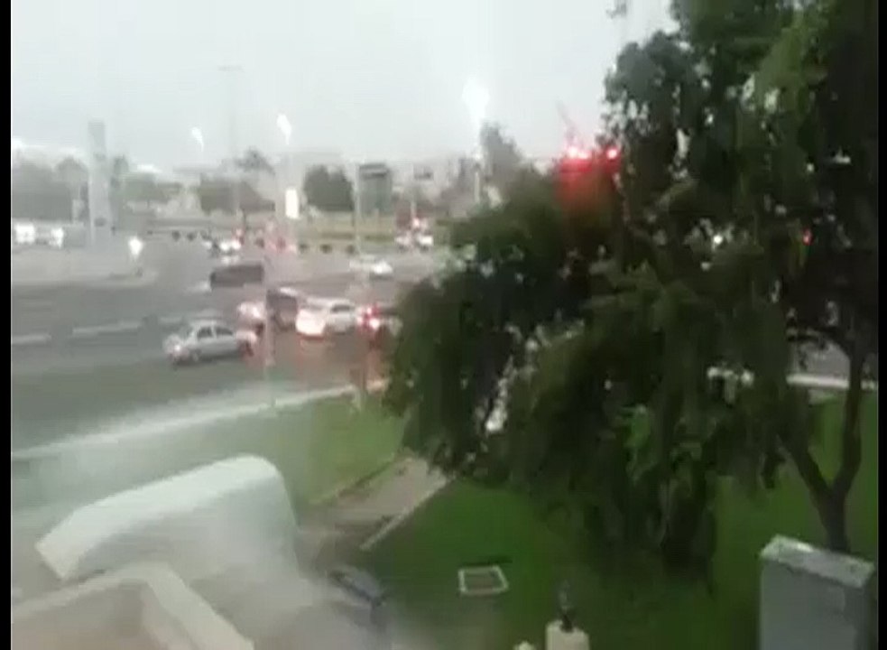 Heavy to moderate rain hit the UAE