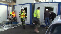 Brest. Quatre cabanes de chantier balayées par le vent, deux blessés