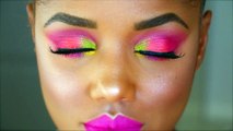 Neon Spring Carnival Makeup Tutorial | Ellarie