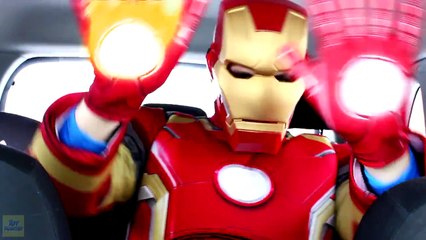 Spiderman Frozen Anna Hulk & Iron Man vs Spidermans Car on Fire! Fun Superhero Movie in