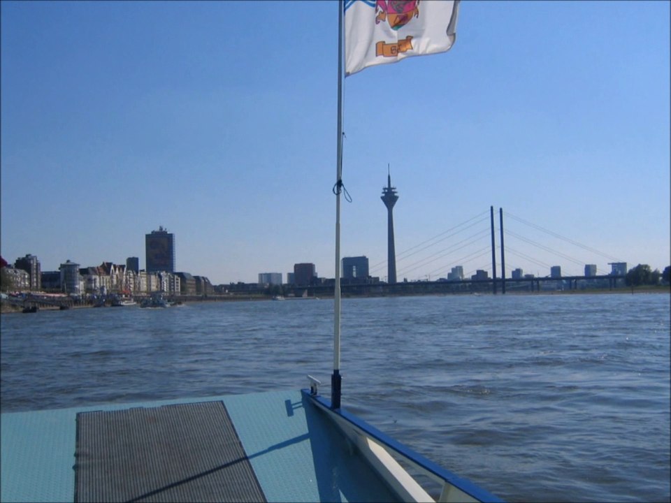 DÜSSELDORF  Panoramen vom Rhein aus  - Views from the Rhine and a beautiful sunset