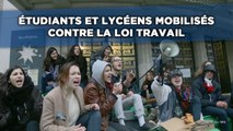 Étudiants et lycéens mobilisés contre le loi travail d'El Khomri