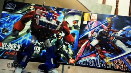 Transformers and Car racing stop motion