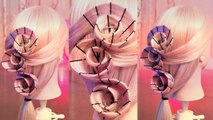 Hairstyle Rose Curls with Pins Tutorial - Rose Curls with Pins Hairstyle - Hairstyles Step-By-Step I Rosette Flower Hairstyle