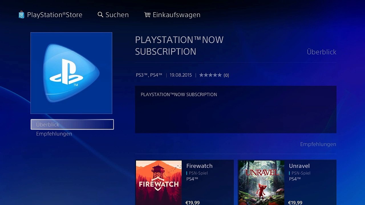 PlayStation Now Beta Einblick