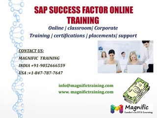 SAP SUCCESS FACTOR ONLINE TRAINING IN USA|UK|SINGAPORE
