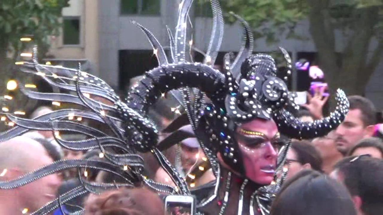 Sydney Mardi Gras Part 2 of 2 Scenes before the parade, CUZN, Matt Mitcham, LaFiesta Dance & SBS parade highlights, Latin Kaos, 5 Mar 2016