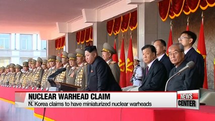 S. Korea says N. Korea not able to miniaturize nuclear warheads