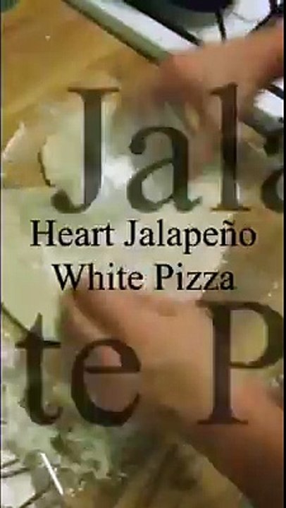 Heart-Shaped Jalapeño White Pizza