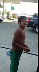 Brazilian boy picking his nose