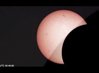 Solar eclipse passes over Pacific