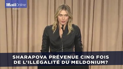Sharapova prévenue cinq fois de l'illégalité du meldonium?