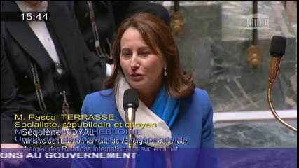 Gaz de Schiste : S. Royal répond à une question au Gouvernement