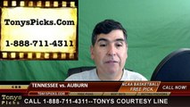College Basketball Free Pick Auburn Tigers vs. Tennessee Volunteers Prediction Odds Preview 3-9-2016