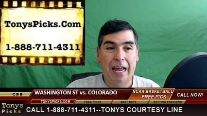 College Basketball Free Pick Colorado Buffaloes vs. Washington St Cougars Prediction Odds Preview 3-9-2016