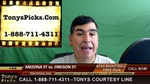 College Basketball Free Pick Oregon St Beavers vs. Arizona St Sun Devils Prediction Odds Preview 3-9-2016