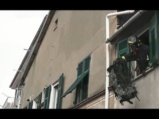 Lerca (GE) - Incendio in un appartamento, paura vicino scuola (09.03.16)