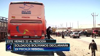 SOLDADOS BOLIVIANOS DECLARARÁN ANTE FISCAL GUERRA