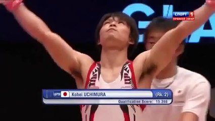 Кохей Учимура Финал перекладина Чемпионат мира 2015 Glasgow