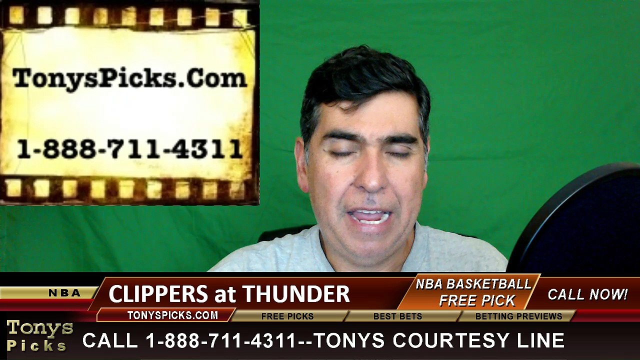 Oklahoma City Thunder vs. LA Clippers Free Pick Prediction NBA Pro Basketball Odds Preview 3-9-2016