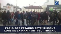 Des pétards retentissent lors de la manif anti-Loi Travail à Paris
