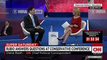 At the Conservative Political Action Conference, Marco Rubio tells CNN's Dana Bash that the American dream is not about how many buildings have your name on it