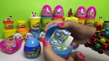 Play Doh Surprise Eggs Unboxing Mickey Mouse Spongebob Minnie Mouse Donald Duck Toys