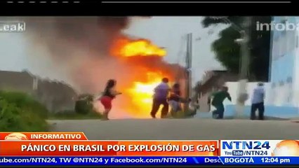 Al menos 17 heridos tras explosión de tanque de gas en Brasil