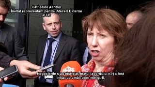Catherine Ashton dupa acordul intre Serbia si Kosovo